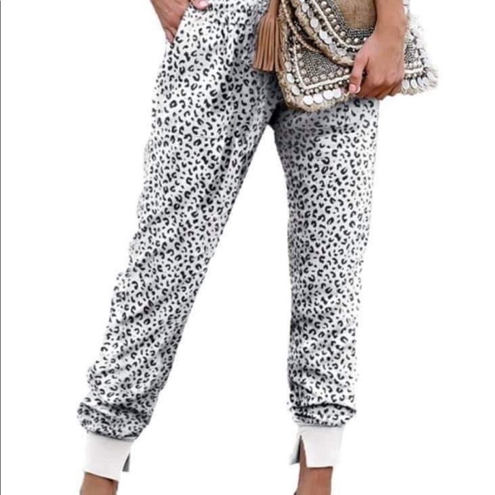 Black and White Print Joggers